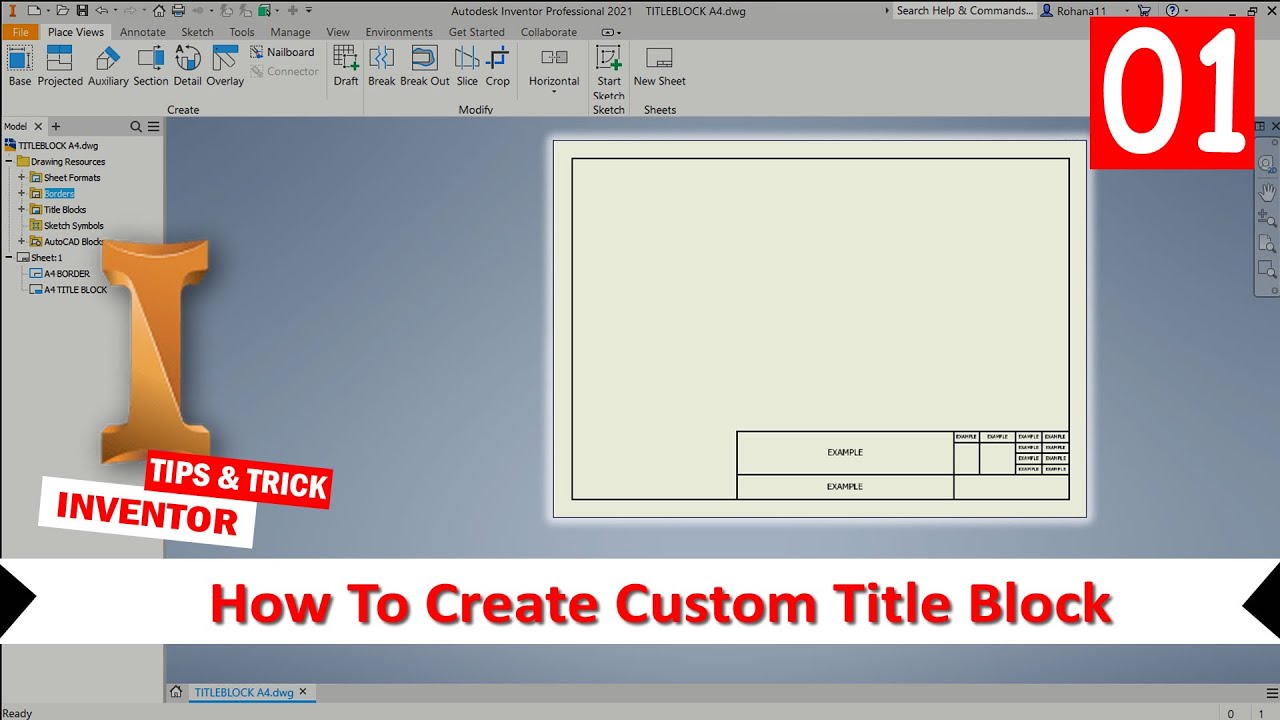 Inventor How To Create Custom Title Block