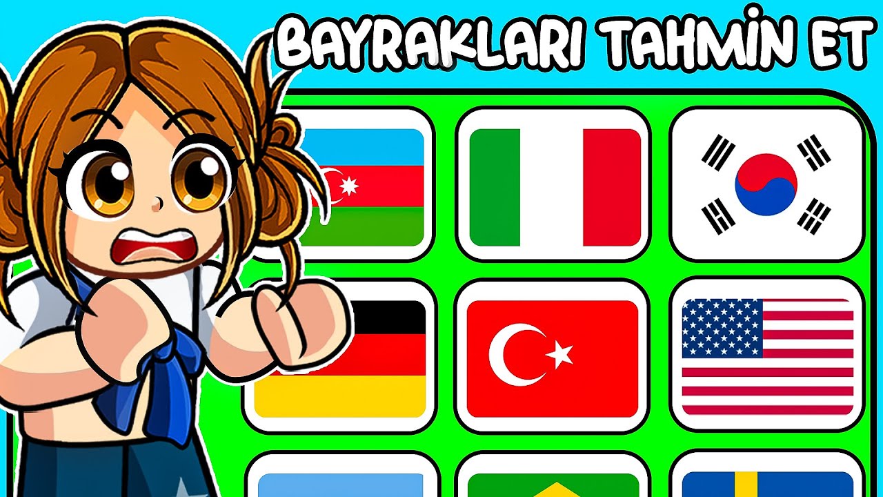 Ülke Bayraklarını Tahmin Et! 😄 Hangisini Bileceğiz? 🌍 Roblox Guess the Flag