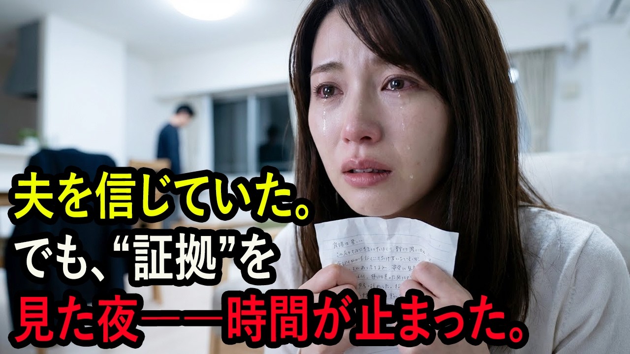 夫を、疑ったことは一度もなかった。それなのに、ある夜“証拠”を見てしまった瞬間――私の時間は、そこで止まった。