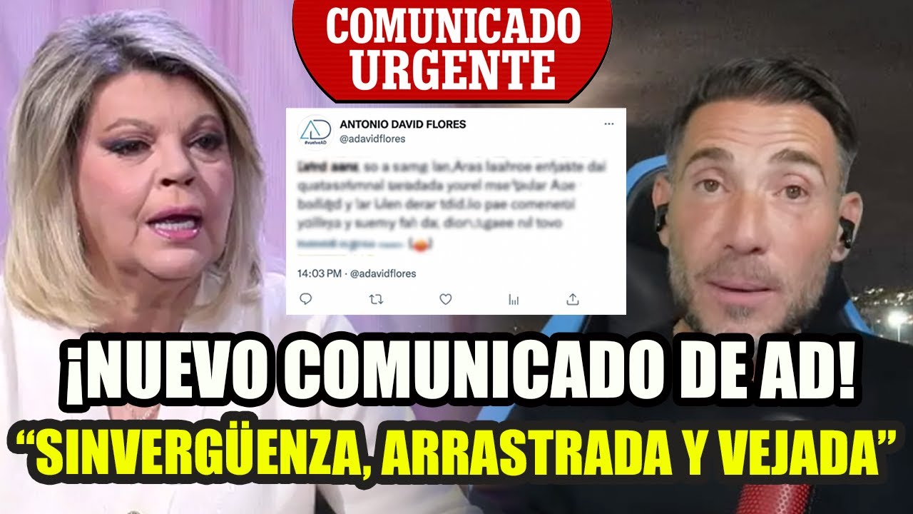 ¡NUEVO COMUNICADO! "AD RESPONDE DE NUEVO Y DESTROZA TERELU CAMPOS PÚBLICAMENTE POR SUCIOS INSULTOS"