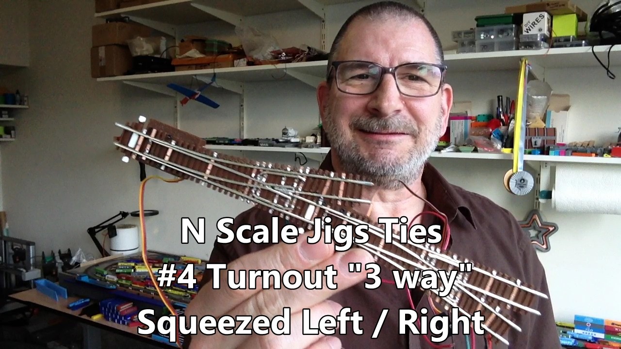 N Scale #4 Sorta 3 Way Turnout - kinda. 8cm Shorter Left / Right Turnout