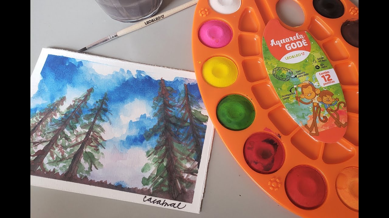 Pintando com a Aquarela nova da Leo & Leo