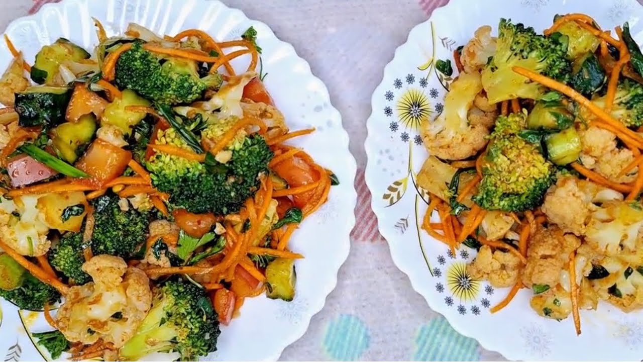 САМЫЙ ВКУСНЫЙ САЛАТ ИЗ БРОККОЛИ И ЦВЕТНОЙ КАПУСТЫ, ЕМ ЕГО КАЖДЫЙ ДЕНЬ!