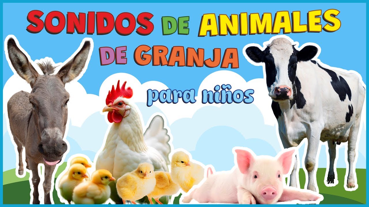 🐴 Sonidos de Animales de la Granja para Ni&ntilde;os 🐔 Aprende jugando sobre animales 🐷