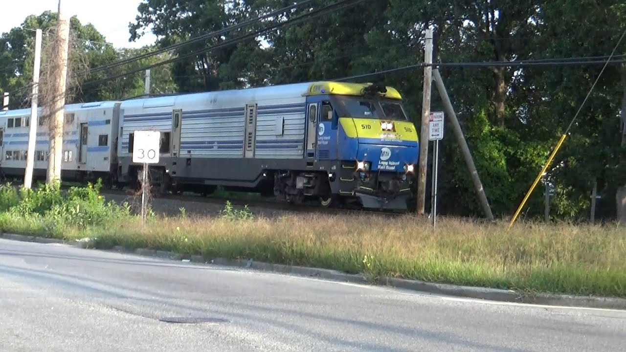 Amazing K5L Horn - LIRR 510 EMD DM30AC Leading Double Decker Trains Compilation