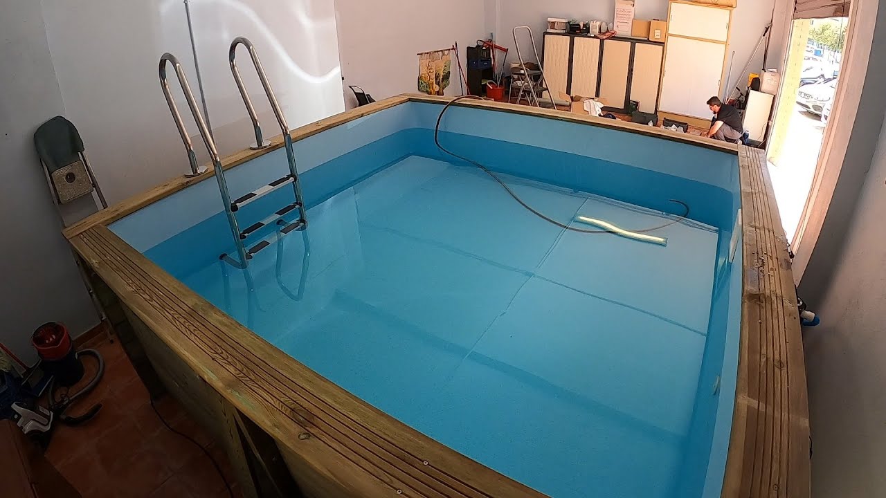 🏊Como montar una piscina desmontable Gre de madera con postes atornillados al suelo🏊 Paso a paso🔧🔨