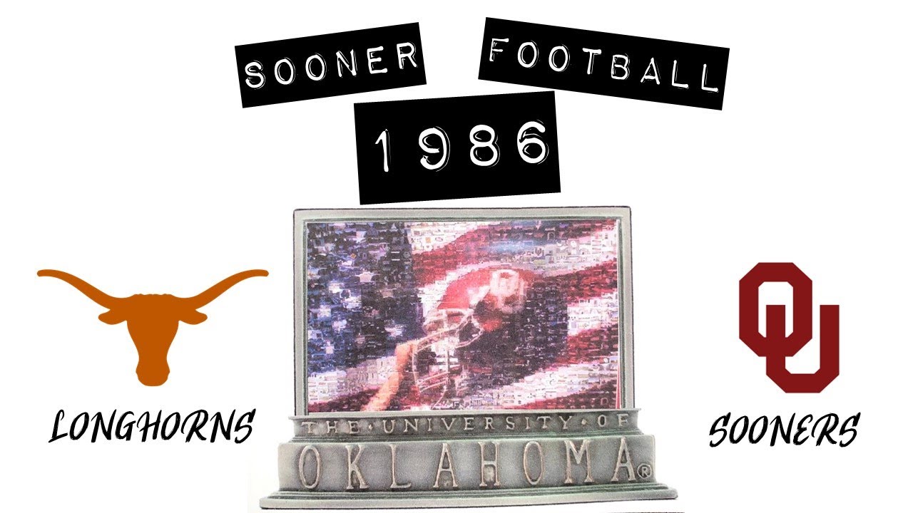 1986 Oklahoma Football with Barry Switzer. OU v Texas. 10/11/1986.