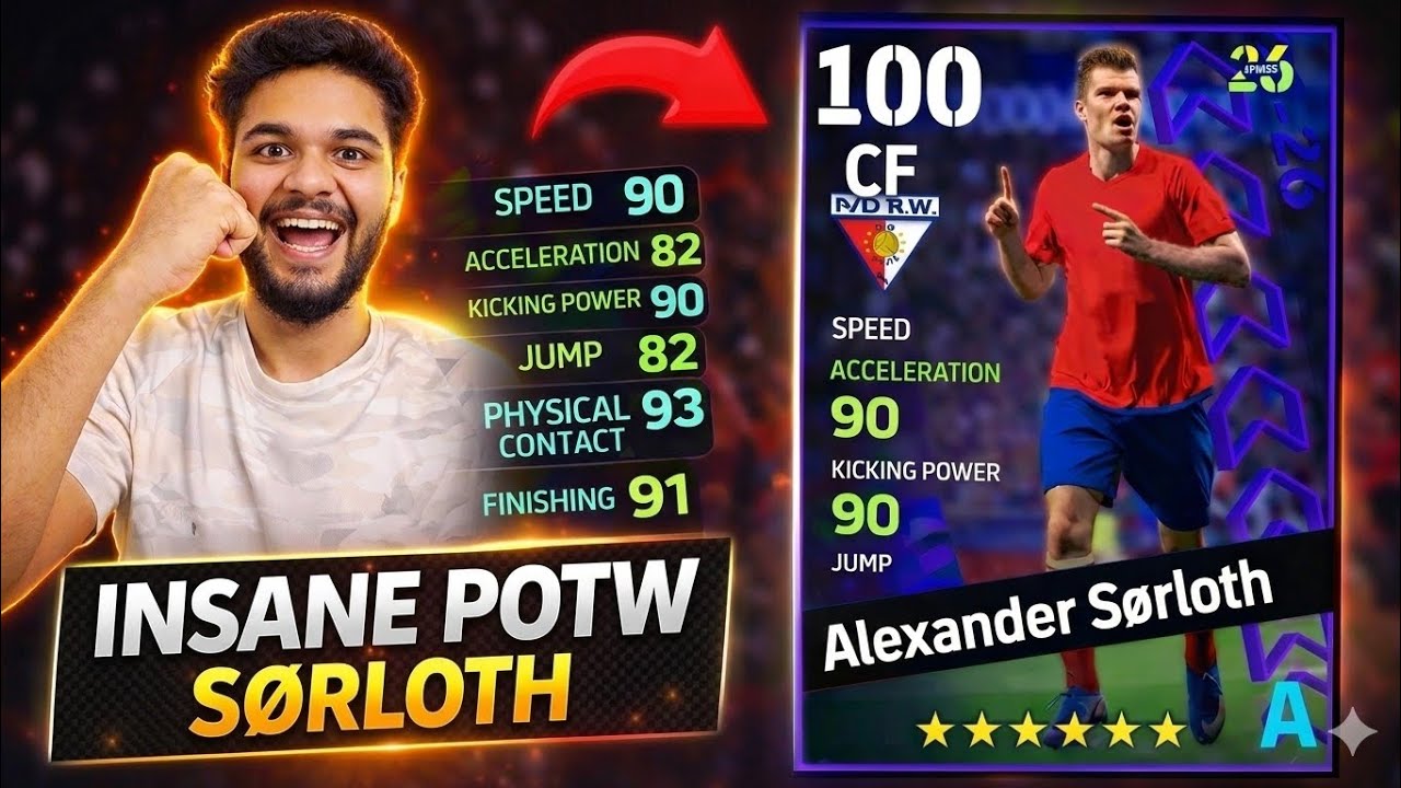 I Tried the New POTW Alexander Sørloth. He Destroyed Everyone!🔥#efootball #Goriber_gaming