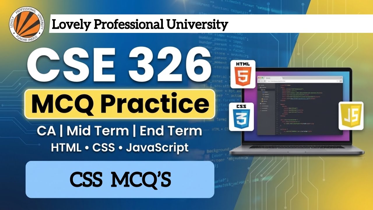 CSE 326 CSS MCQ Practice | 30 Important MCQs | LPU Internet Programming Lab