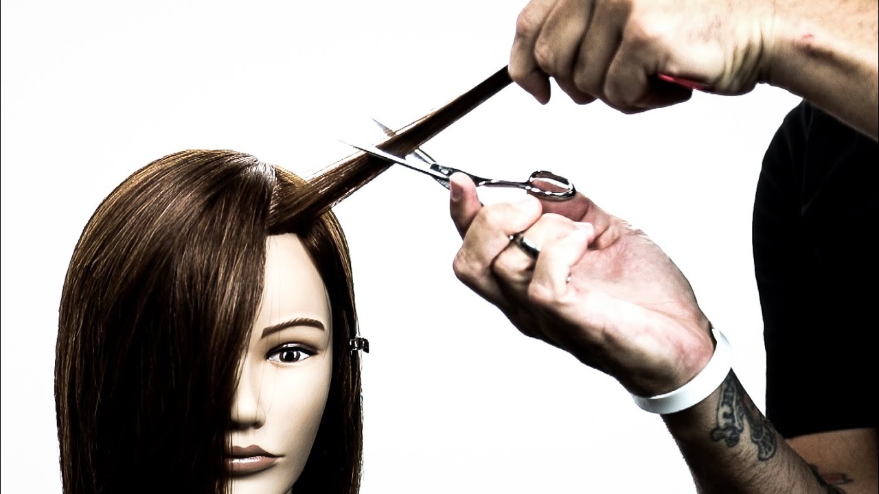 Cutting a Side Bang On Thick Hair | Hair Tutorial