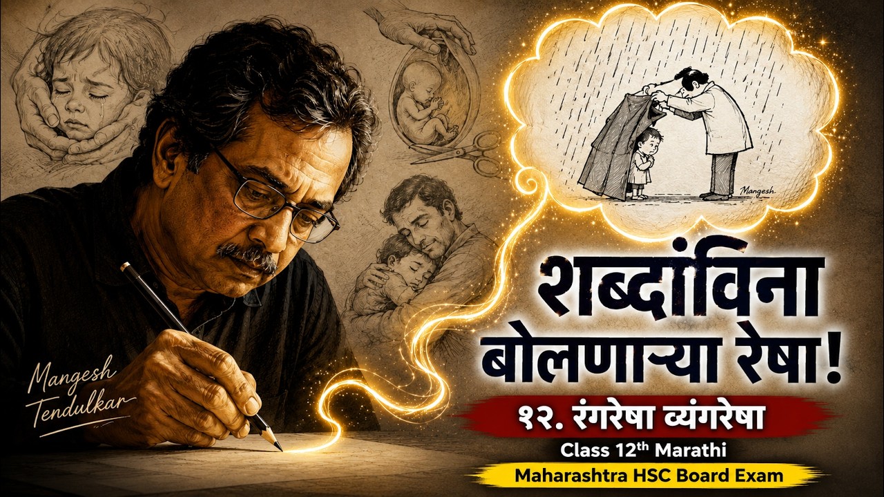 रंगरेषा व्यंगरेषा | Class12 Marathi | Maharashtra HSC Board 2026 | मंगेश तेंडुलकर | TestWizer