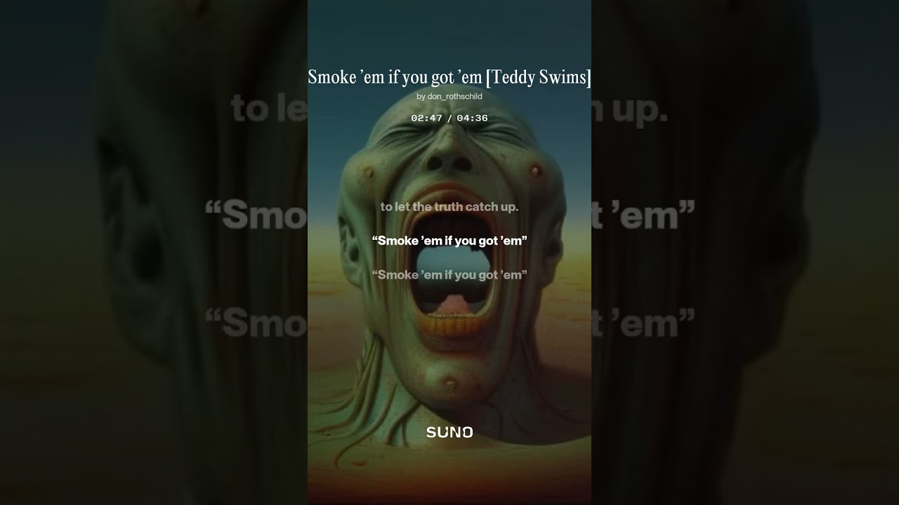 Smoke ’em if you got ’em (Teddy_Swims - Tribute)