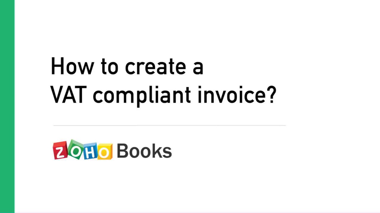 How to create a VAT compliant Invoice | UAE | Zoho Books
