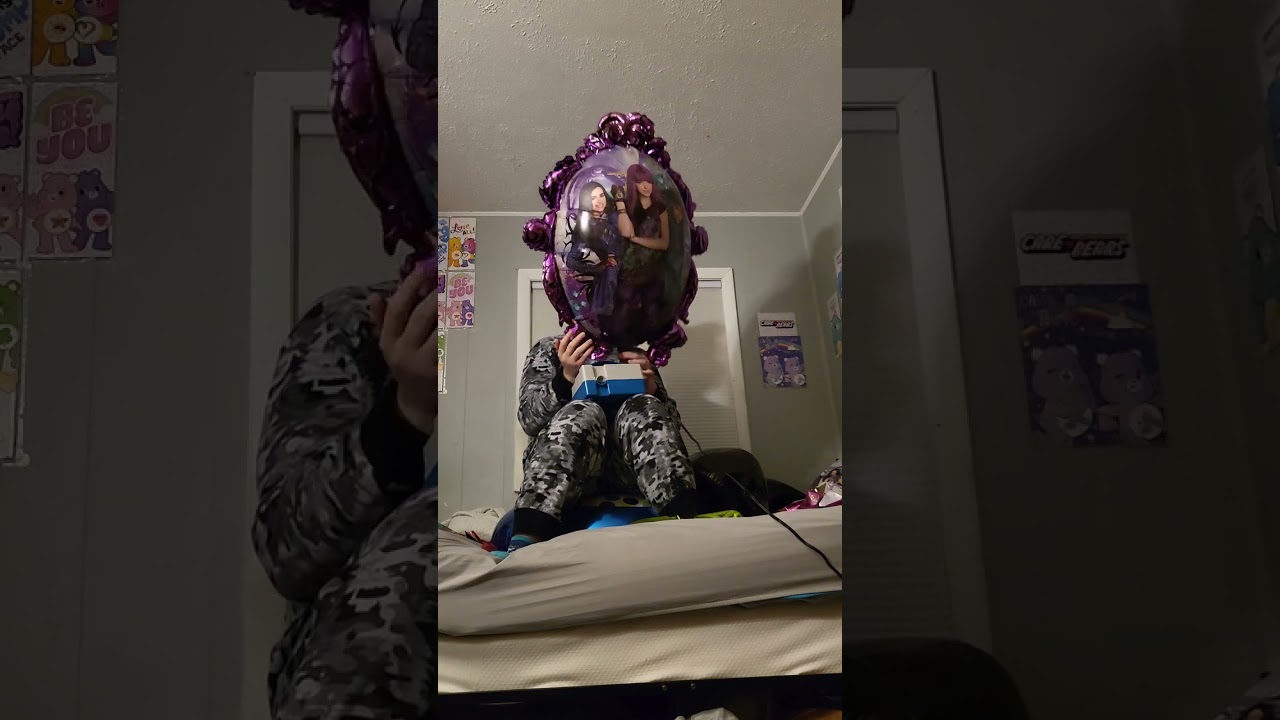 blowing up and popping mylar balloons!