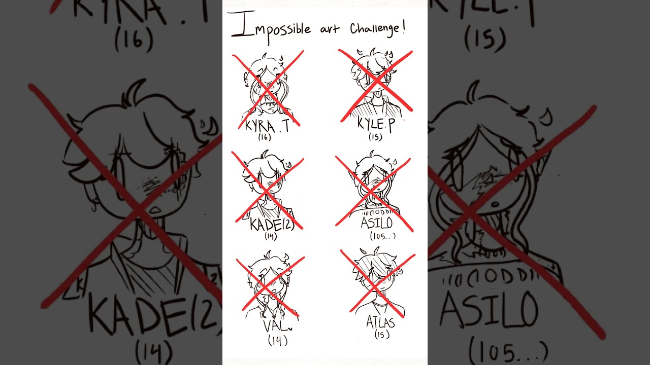 Impossible art challenge (I failed immediately)  #art #drawing #artist #originalcharacter #doodle