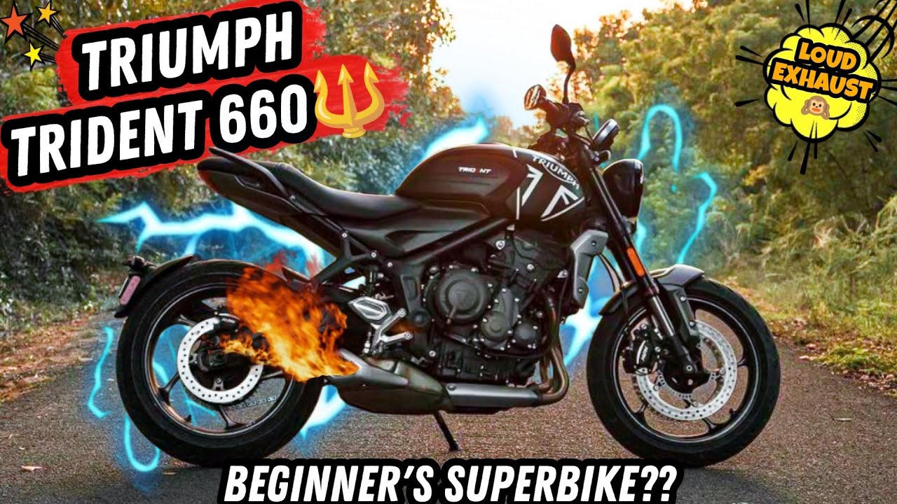 TRIUMPH TRIDENT 660😻LOUD EXHAUST🥵BEGINNER'S SUPERBIKE??🏃‍♂️🏃‍♂️