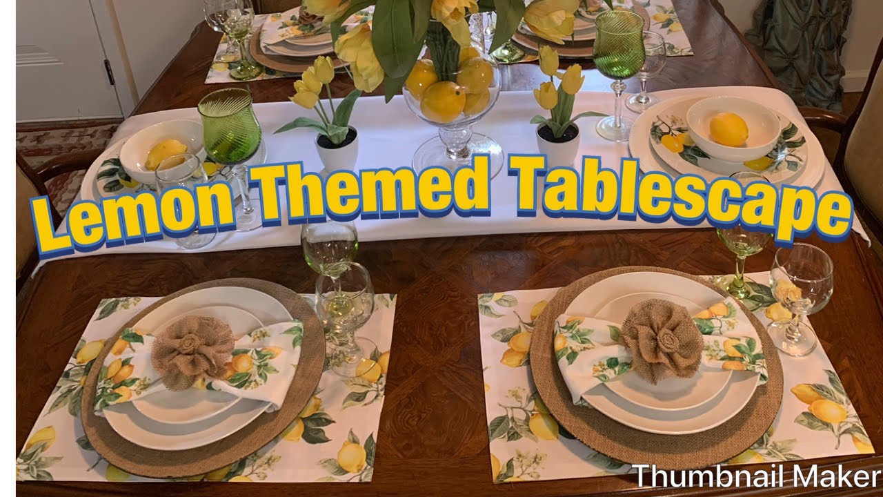 Summer Tablescape / Featuring Dollar Tree Dinnerware #lemontablescape #dollartree #glam