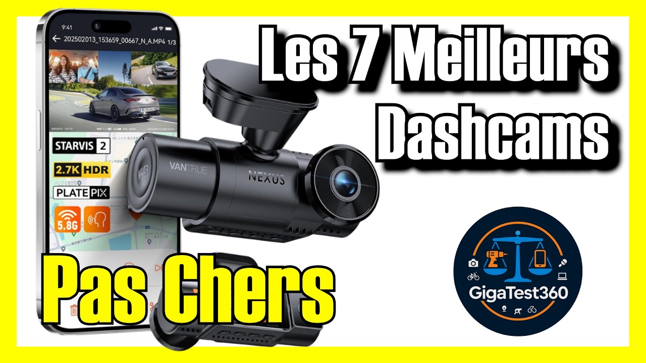 🚗🔥 Les 7 MEILLEURS Dashcams PAS CHERS sur Amazon [2026]✅[Qualité/Prix] caméra voiture