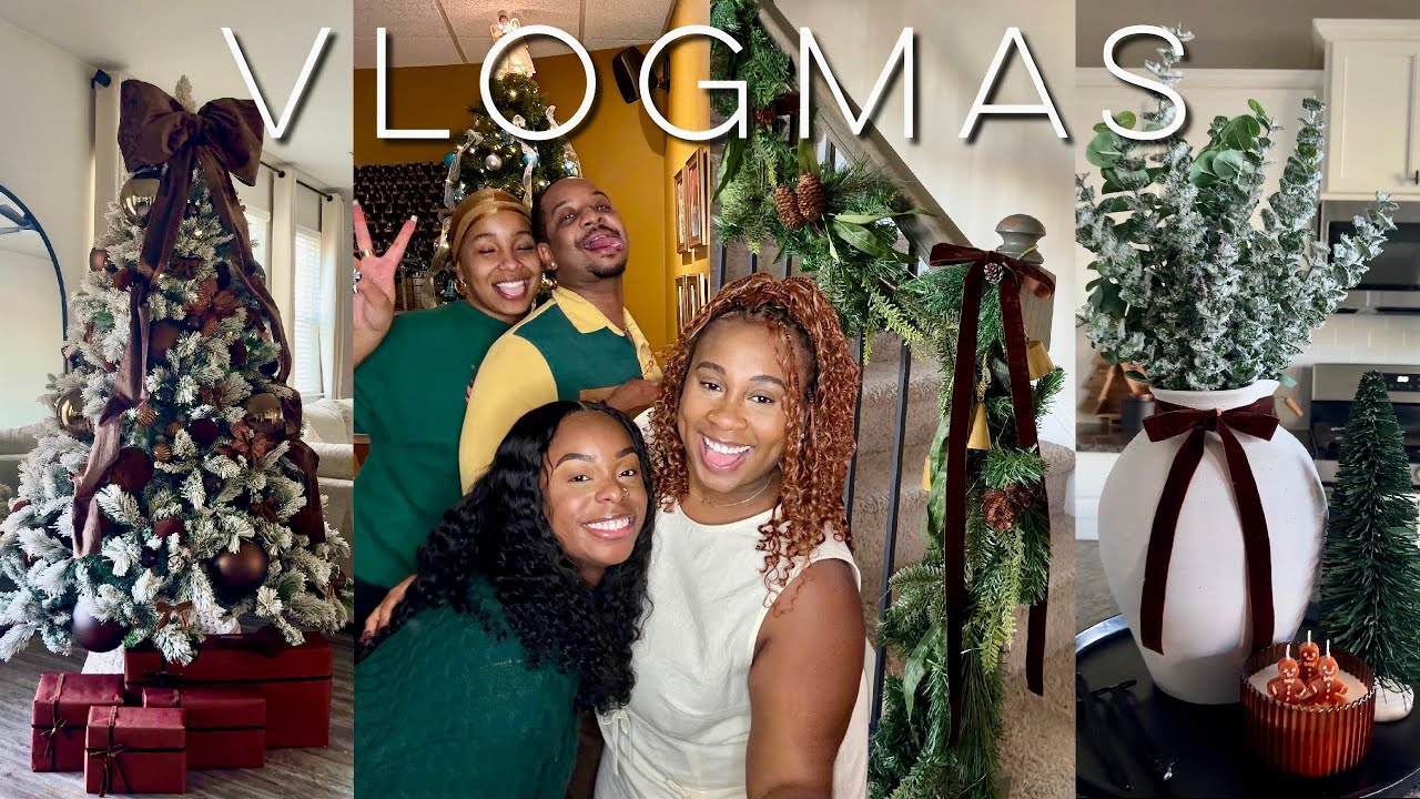 VLOGMAS DAY 23 | christmas day, family brunch, dinner with friends, full decor tour, games + more .