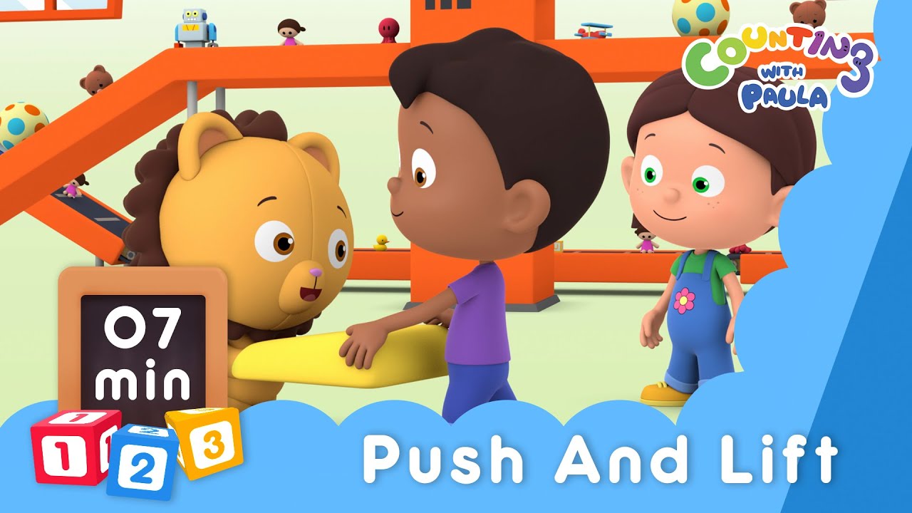 Push and Lift - Counting with Paula | Manipulative Skills | Educational | For Kids