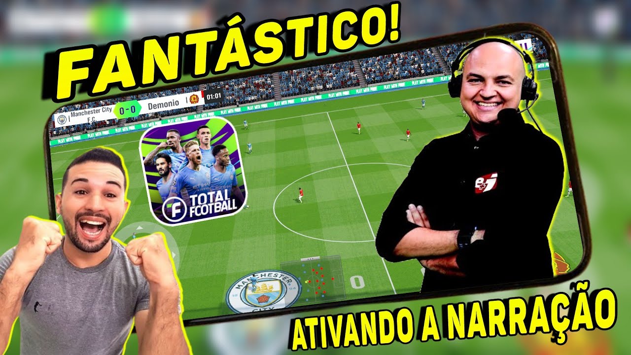 FANTÁSTICO! DIFICULDADE HARD E NARRAÇÃO NO TOTAL FOOTBALL,MODO CONTRA AMIGOS E PVP ONLINE