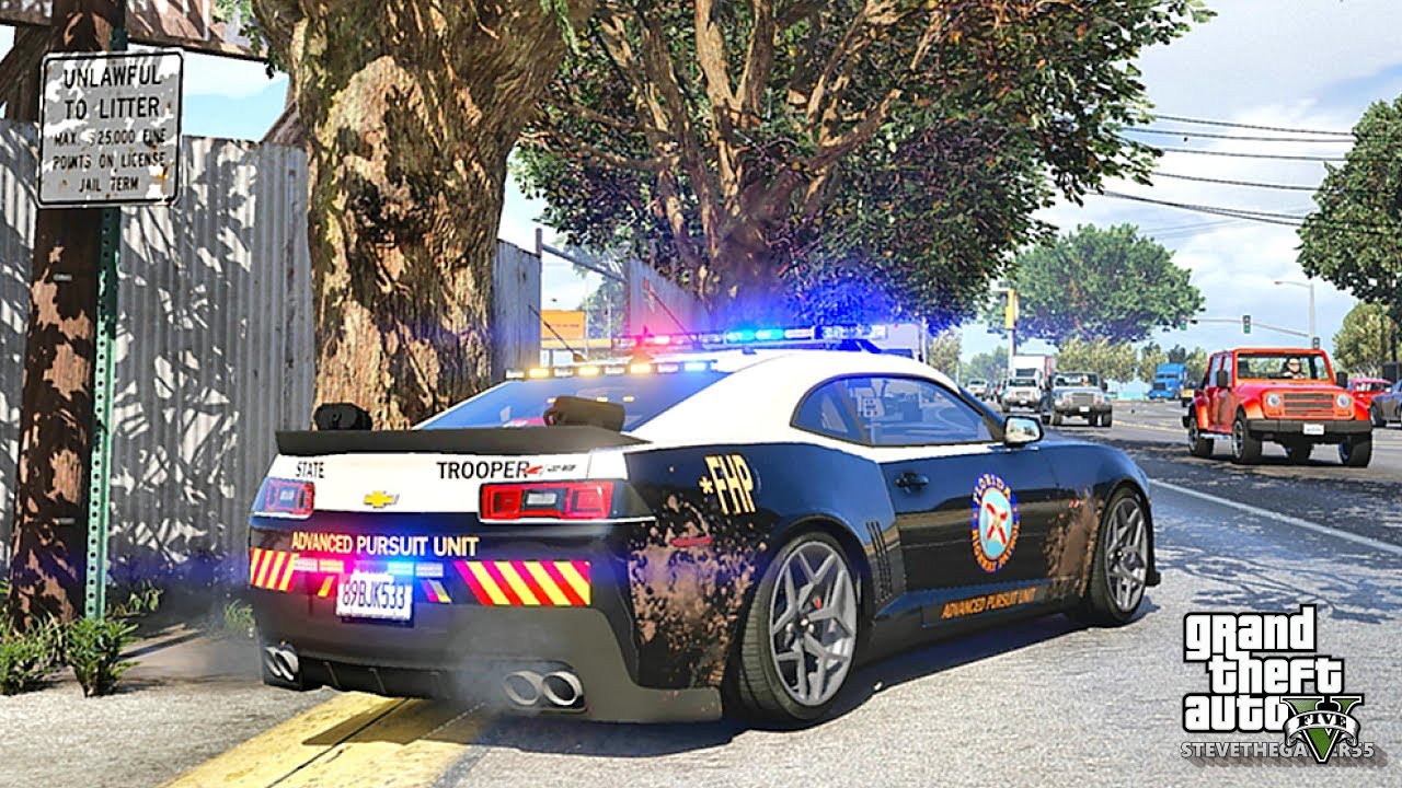 GTA 5 MODS LSPDFR 904 - FHP CAMARO PATROL!!! (GTA 5 REAL LIFE PC MOD) 4K 60FPS
