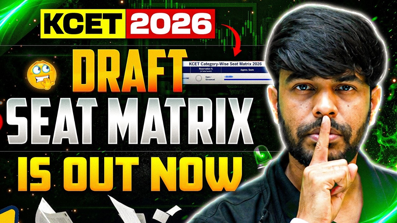 🚨KCET 2026 Seat Matrix Out 🚨 Draft vs Final Explained | How to check KCET seat matrix?  #kcet2026