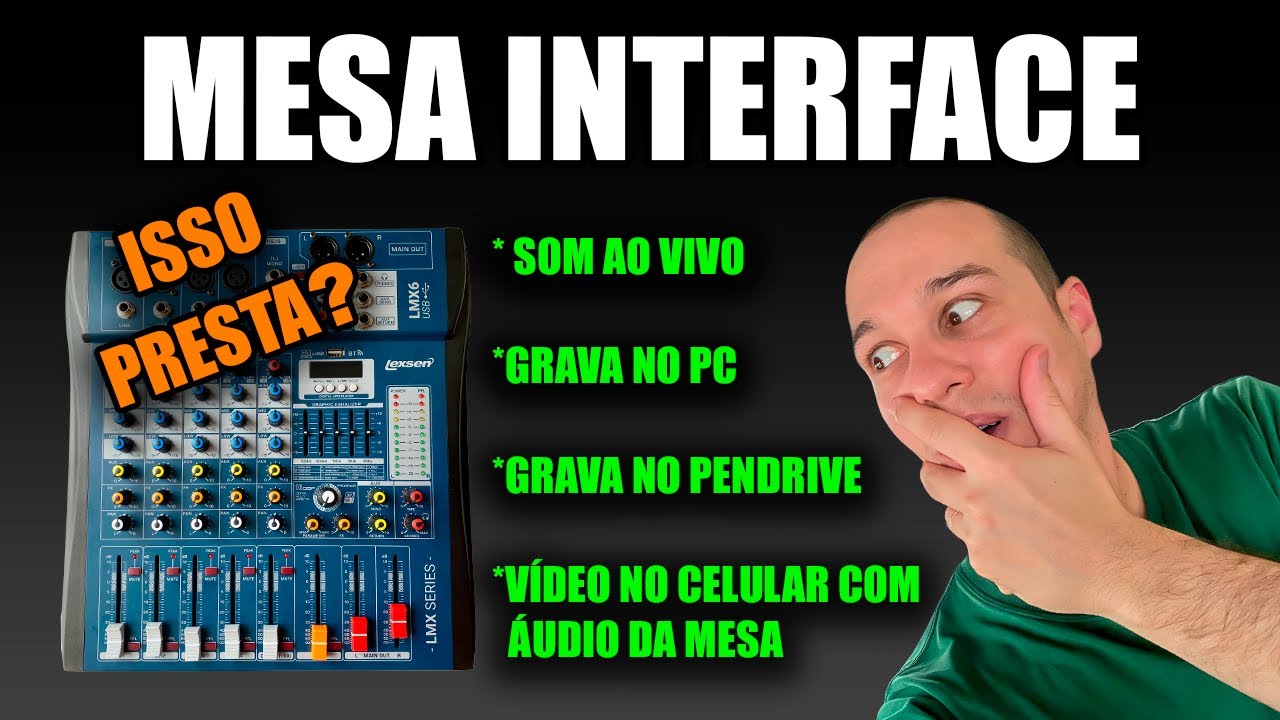 Como funciona uma mesa de som interface de &aacute;udio | Lexen LMX6