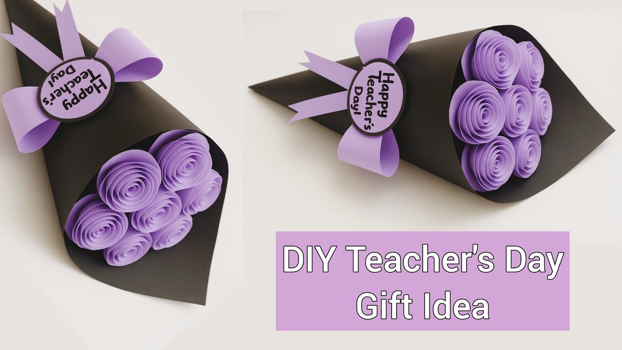 Easy Teacher's Day Gift / Paper Flower Bouquet / DIY Handmade Teacher's Day Gift/ Teachers Day Craft