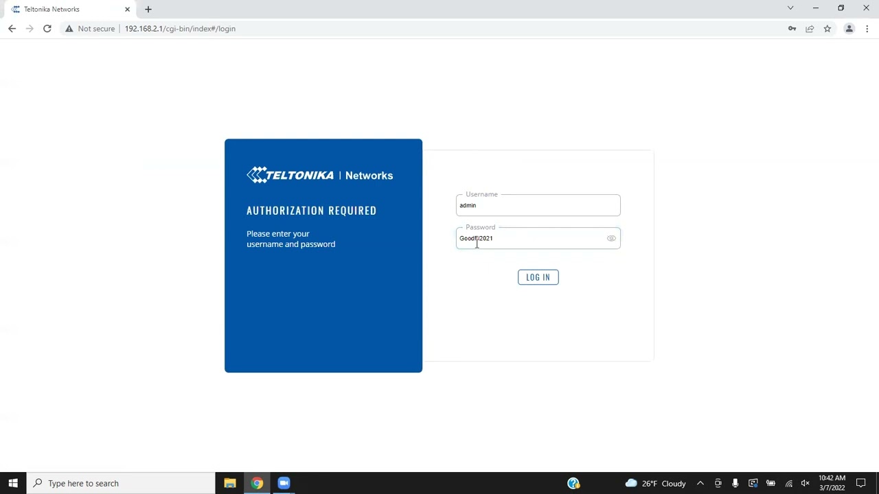 Changing the APN settings in Teltonika modem