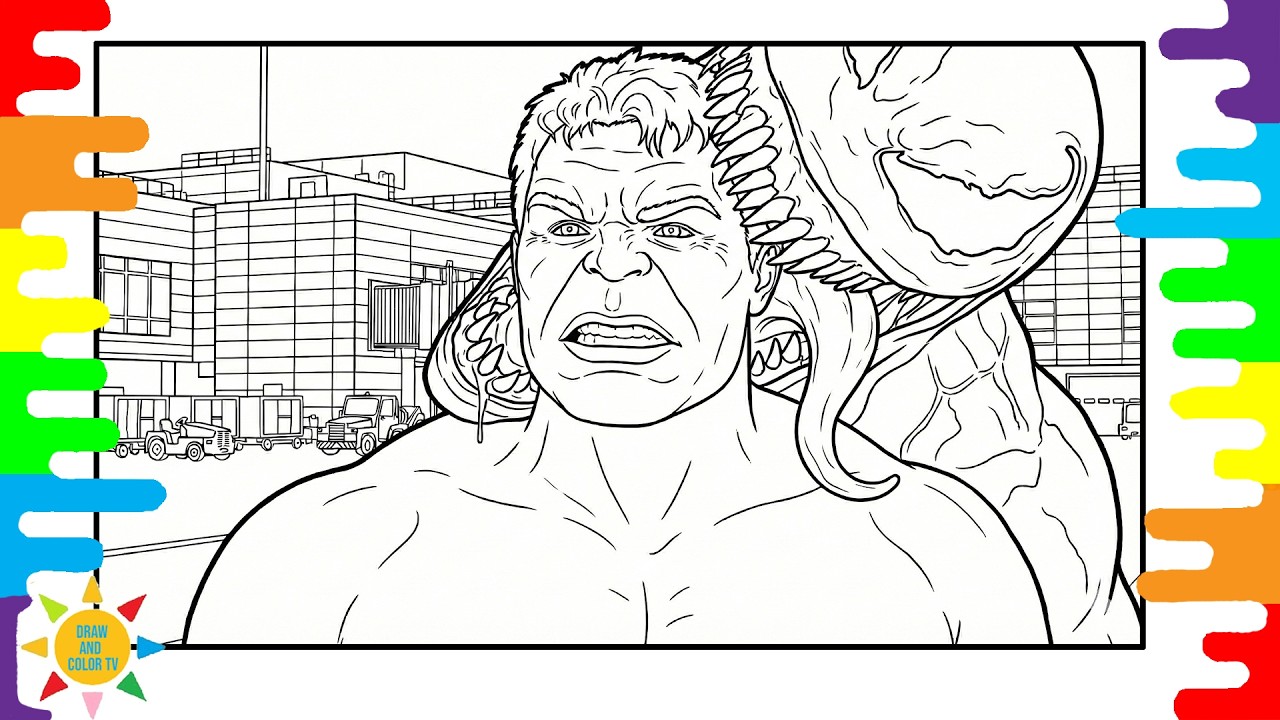 HULK VS VENOM Coloring Pages | Marvel Coloring #artcoloring