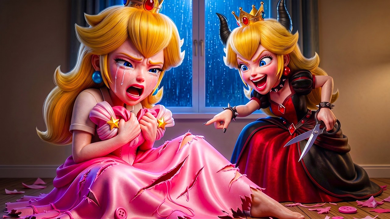 Bowsette Ruins Peach&rsquo;s Dress in a Design Contest... Mario Finds the Truth 😨👗 | Super Mario Story