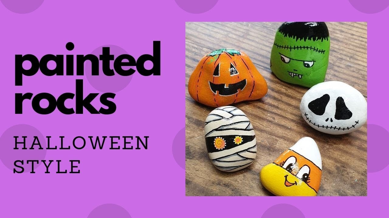 Урок по расписным камням на Хэллоуин