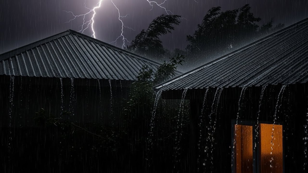 Heavy Rain & Rolling Thunder for Deep Sleep & Full Night Relaxation #6