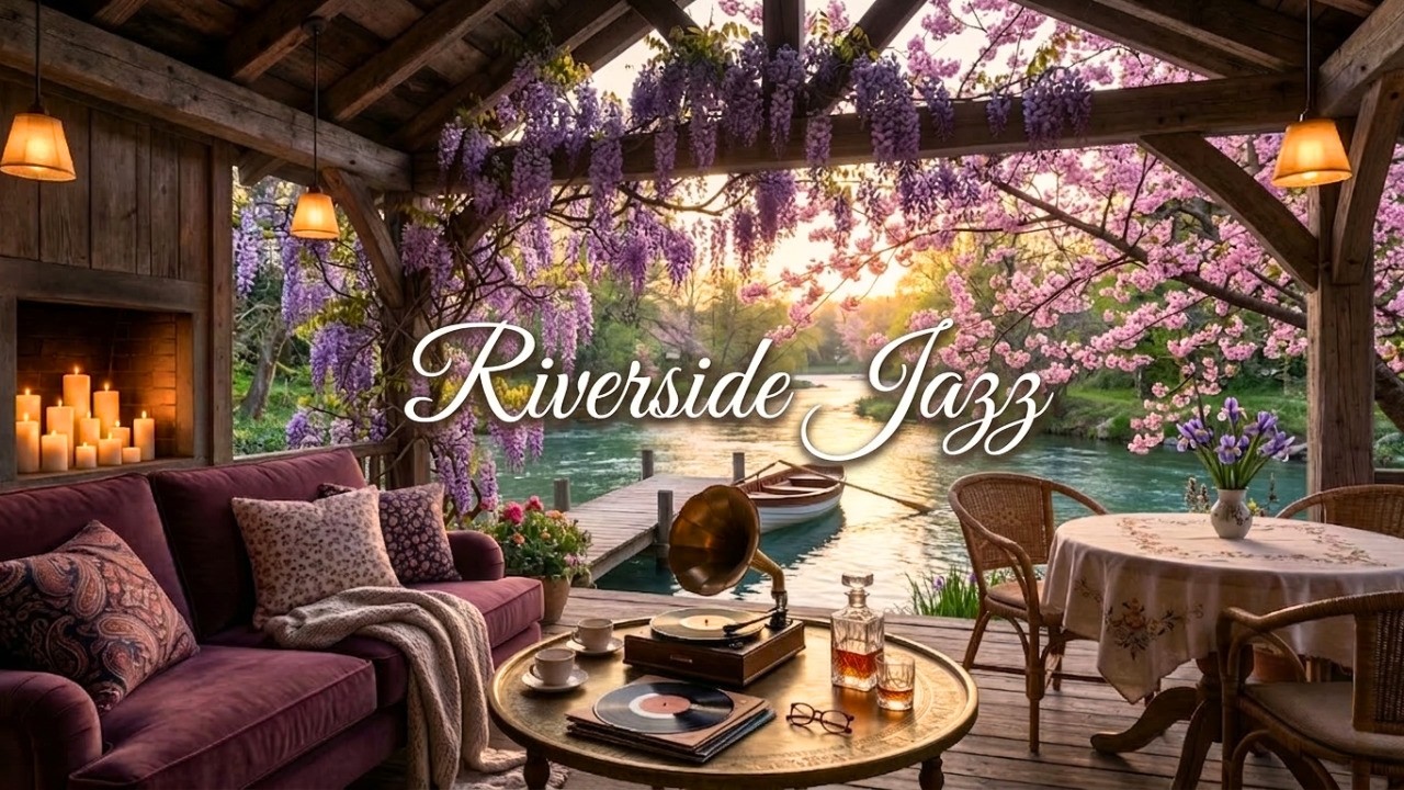 Cozy Riverside Jazz 🌇 Total Relaxation , Deep Study Piano Destinations Voyage ✨🌸