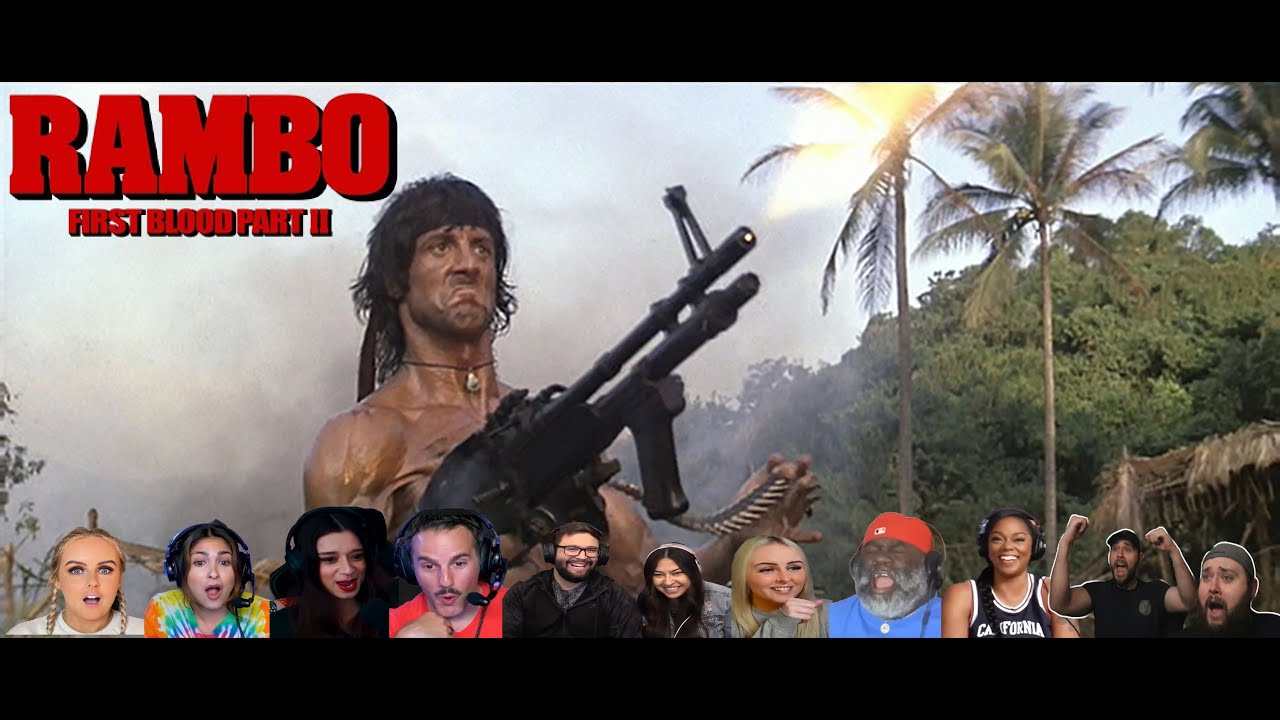 Top 8 YouTube Reactors CHEER ON Rambo in First Blood Part 2 (1985) | Intense POW Rescue Compilation!
