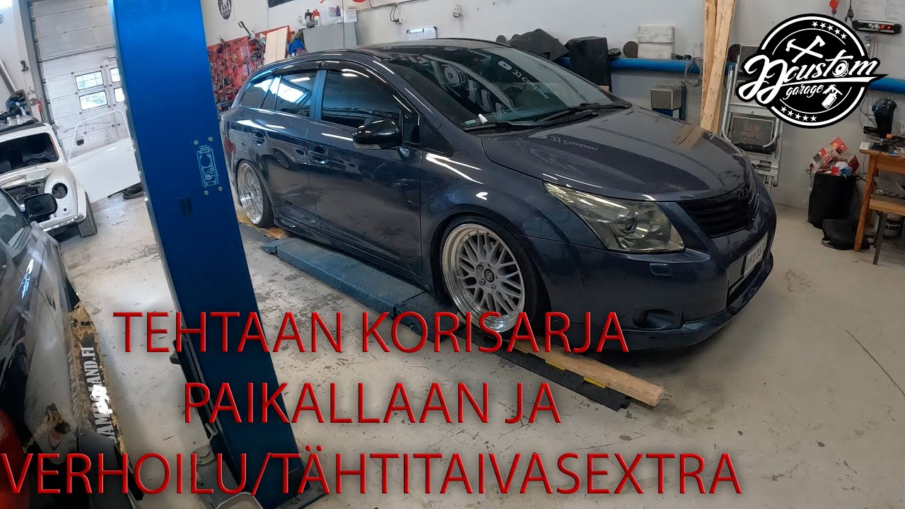 Toyota Avensis T27: Tehtaan korisarja paikallaan ja sisusta/tähtitaivasEXTRA
