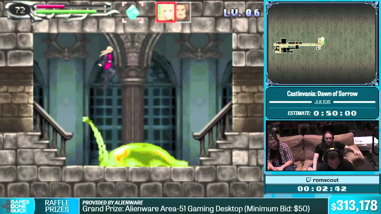 Castlevania: Dawn of Sorrow by romscout in 38:27 - Summer Games Done Quick 2015 - Part 58