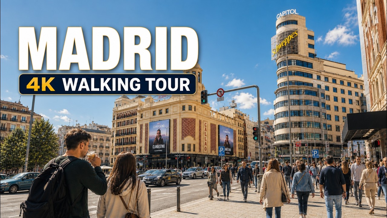 Madrid Spain 🇪🇸 4K Walking Tour | Cibeles &rarr; El Retiro &rarr; Gran V&iacute;a &rarr; Royal Palace &rarr; Puerta del Sol ✨