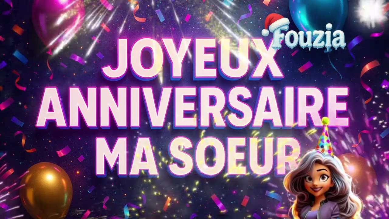 Joyeux anniversaire ma Sœur 