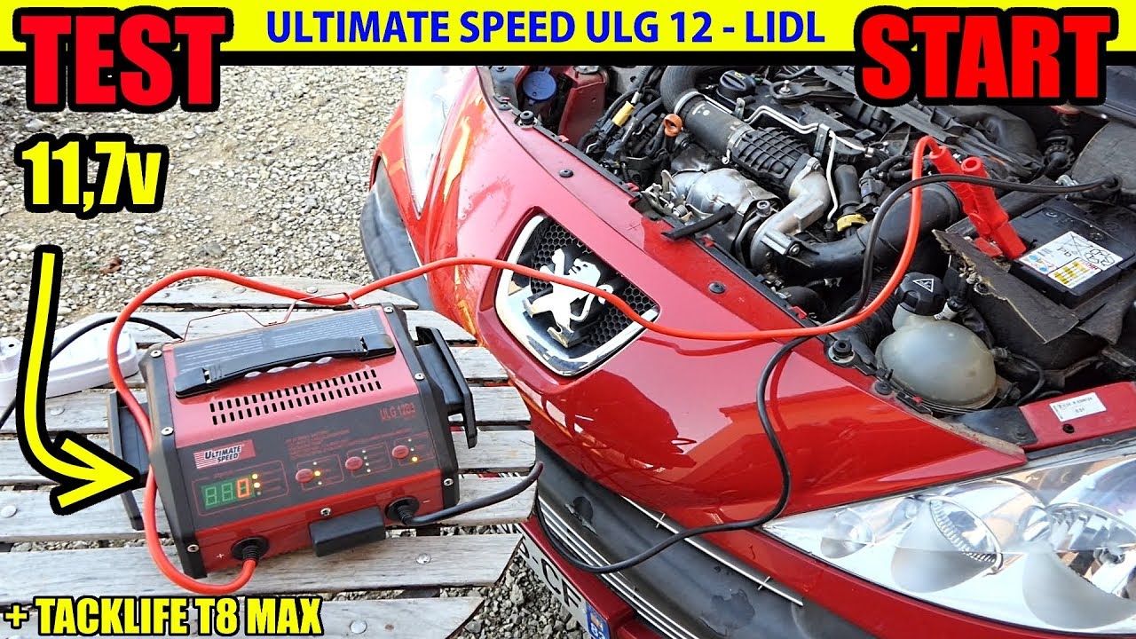 chargeur de batterie LIDL ULTIMATE SPEED ULG 12 TEST fonction START batterie &agrave; plat
