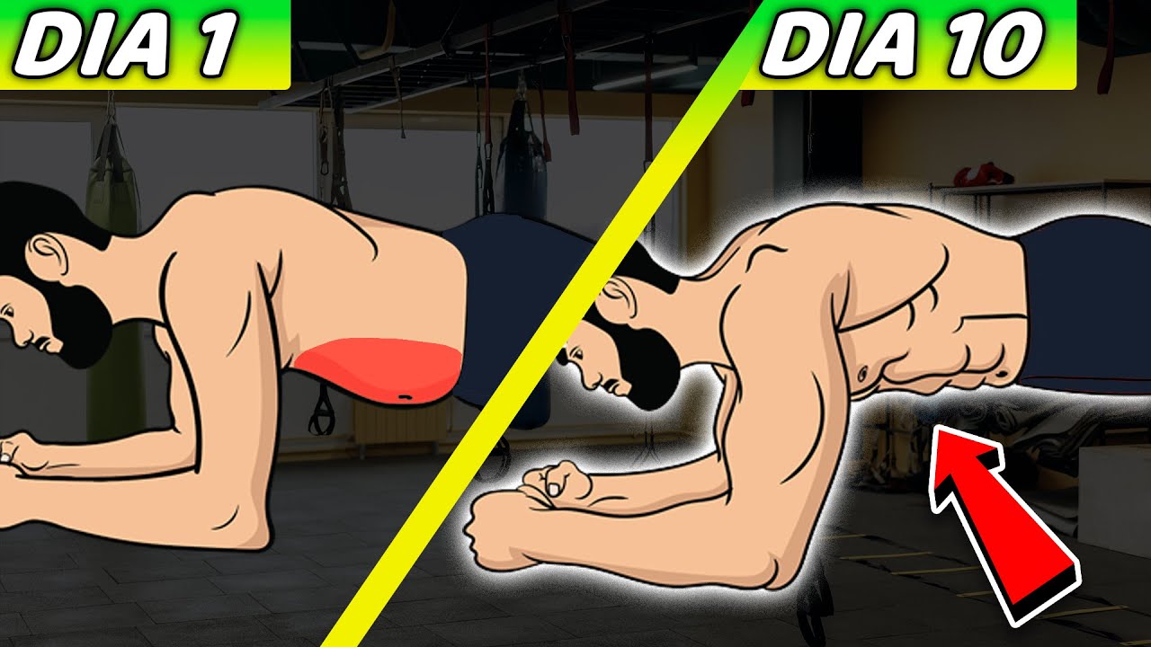 Desafío de Ejercicios de Plancha Durante 10 Días para Perder Grasa Abdominal