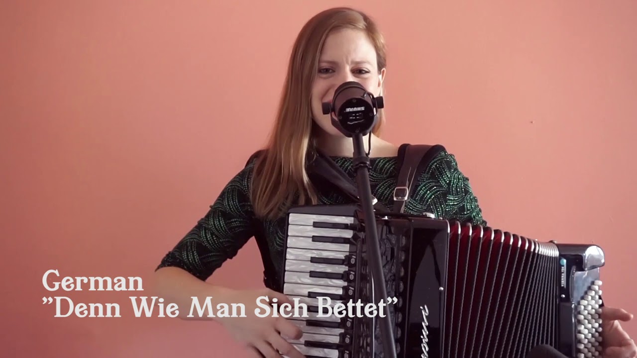 Mary Spencer Knapp plays accordion, sings in 4 languages