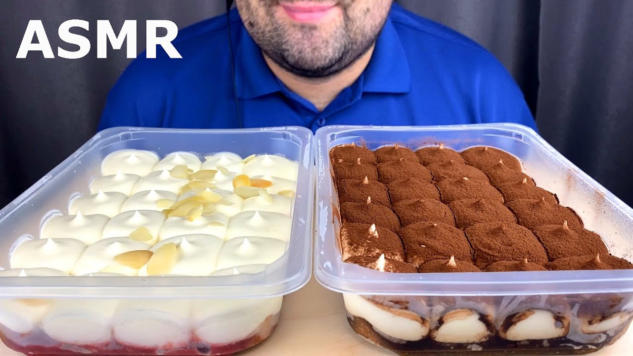 ASMR EATING CHOCOLATE CAKE TIRAMISU & ULTIMATE CREAMY CAKE MUKBANG (EATING SOUNDS)