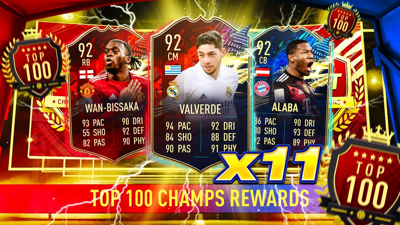 11 TOTS PLAYERS IN 1 PACK 🤯 FIFA 21 ULTIMATE TEAM TOP 100 FUT CHAMPIONS TEAM OF THE SEASON REWARDS