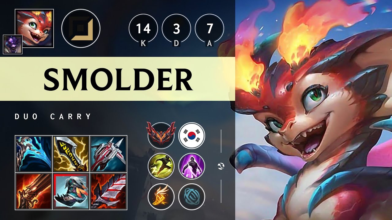 Smolder ADC vs Aphelios - KR Grandmaster Patch 25.14