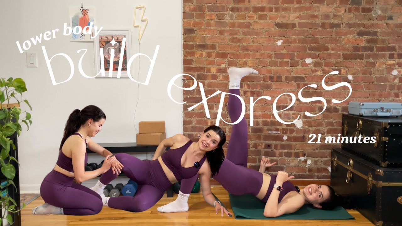LOWER BODY BUILD EXPRESS - 20 minute home floor people workout for glutes, quads, and hamstrings