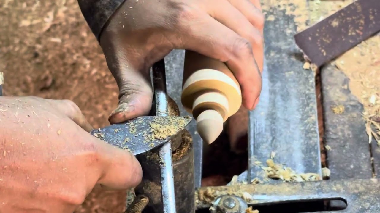 #wood turning into candle 🕯️ stand 