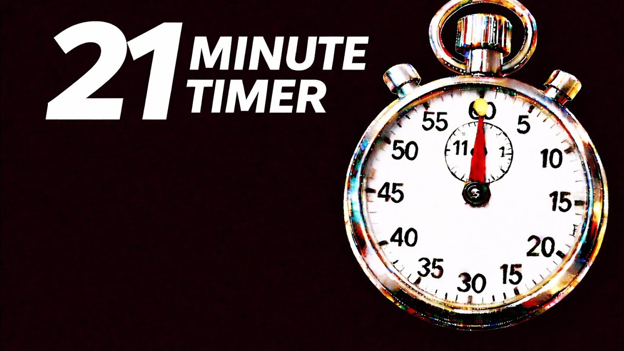 21 Minute Timer with Piano Alarm ⏱️ | Silent Countdown Timer for Study, Focus & Work