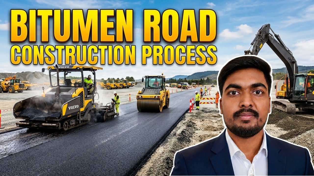 Bitumen/Asfalt Road Construction Process | Highway Construction | Bosak Civil Construction 